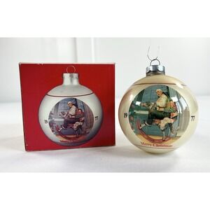 Vintage Norman Rockwell's Limited Ed 1977 Christmas Ornament #3 Rocking Horse